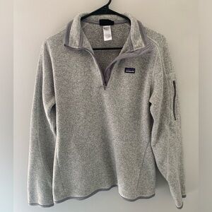 Large Gray Patagonia Better Sweater 1/4 Zip Fleece